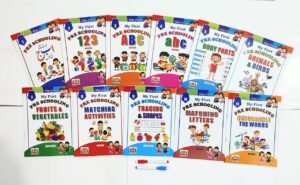 Pre Schooling Write & Wipe Set Of 11 Books